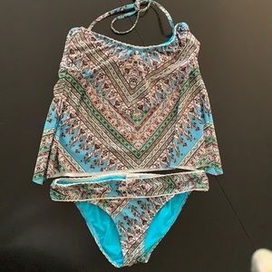 Lucky Brand Paisley Tankini